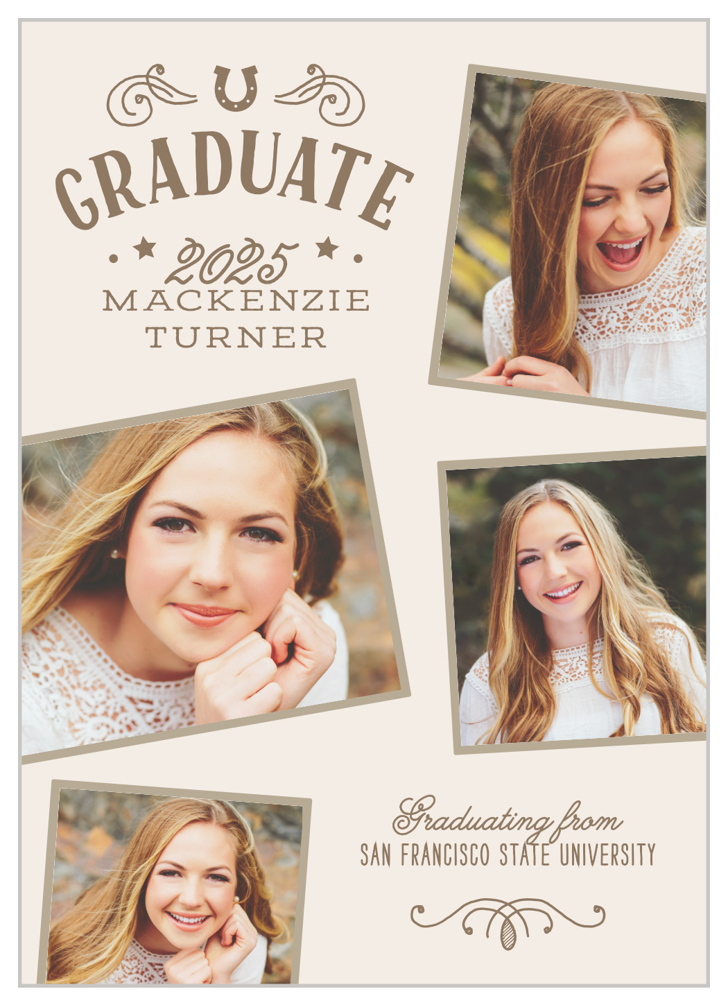 Country Horseshoe Graduation Announcements