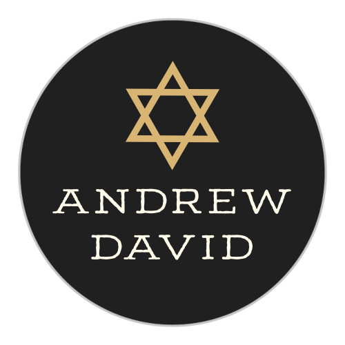 Scripty Big Day Bar Mitzvah Stickers