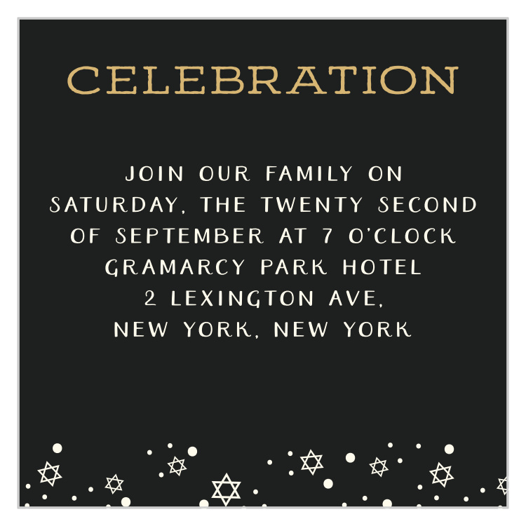 Scripty Big Day Bar Mitzvah Reception Cards
