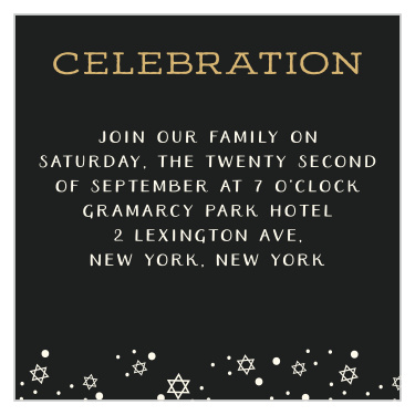 Scripty Big Day Bar Mitzvah Reception Cards