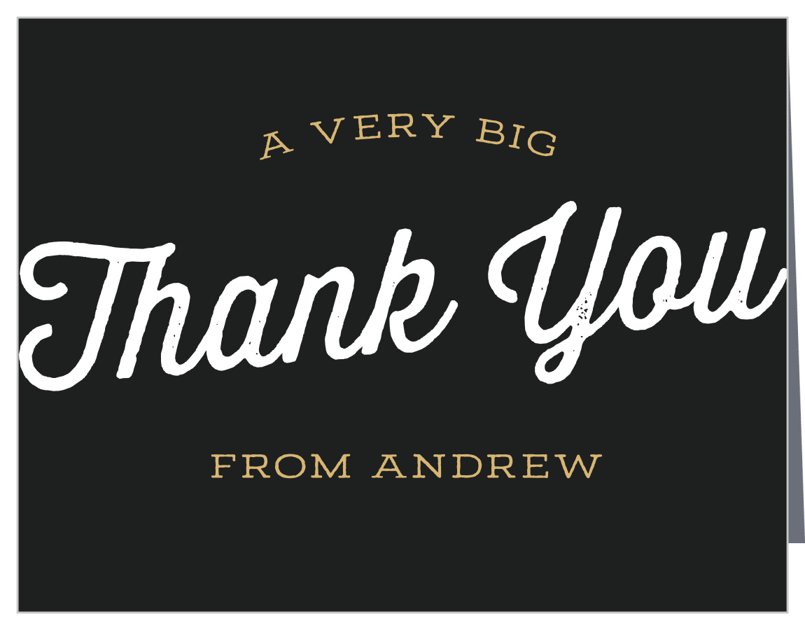 Scripty Big Day Bar Mitzvah Thank You Cards