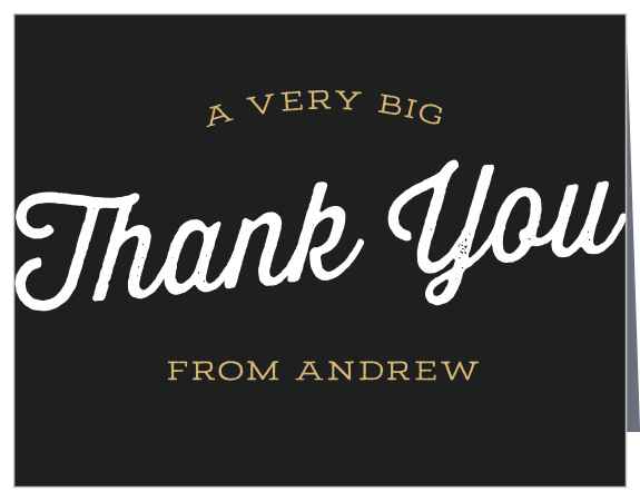 Scripty Big Day Bar Mitzvah Thank You Cards