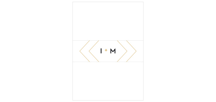 Modern Geometry Wedding Belly Bands