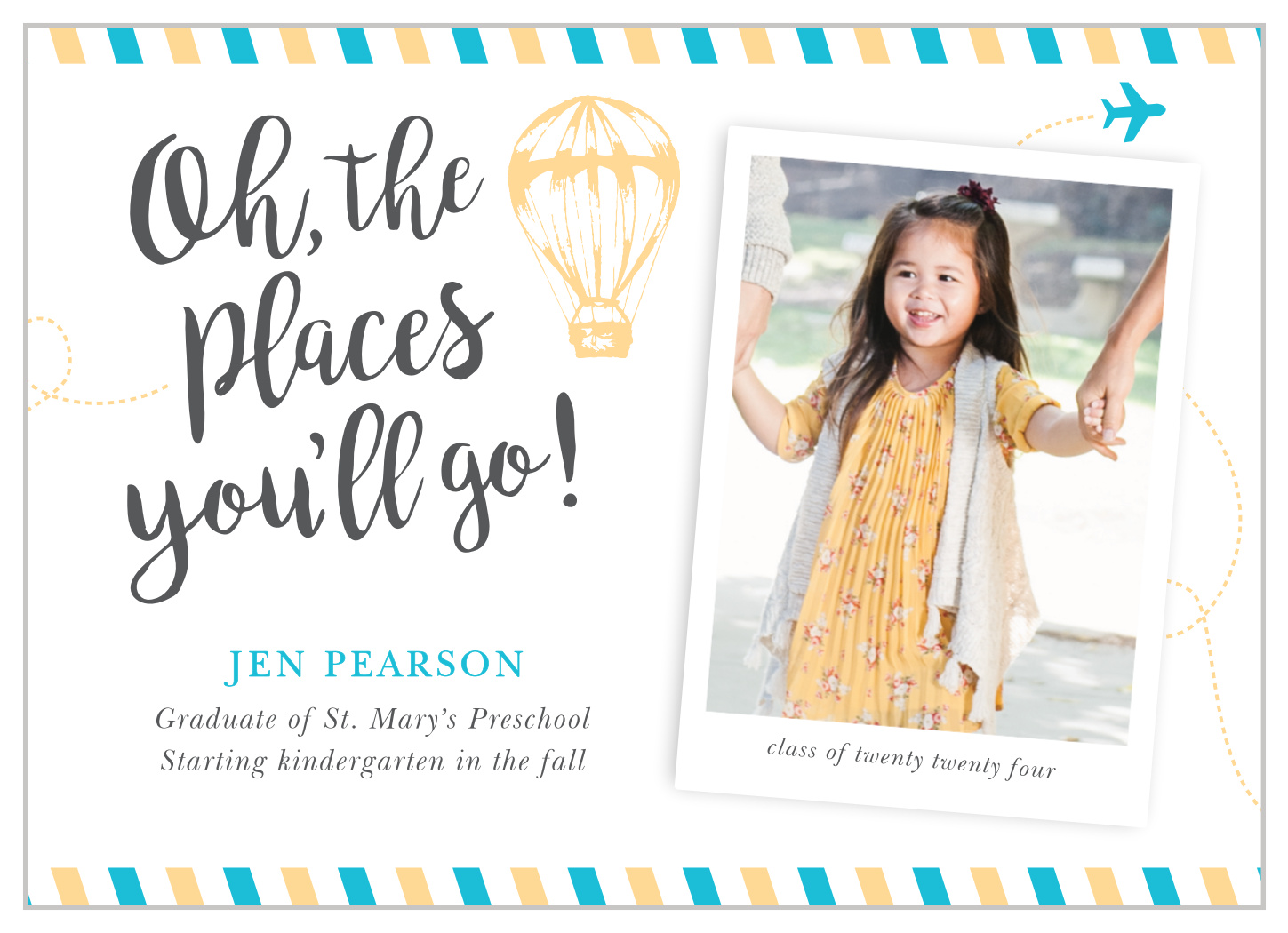 Travel Balloon Graduation Announcements