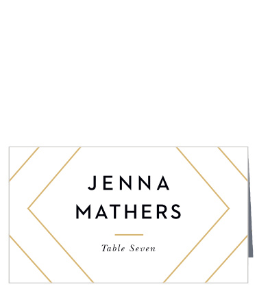 With our lovely Modern Geometry Place Cards adorning the tops of each and every one of your tables, you can be sure that your guests are drawn inexorably toward their correct seats. 