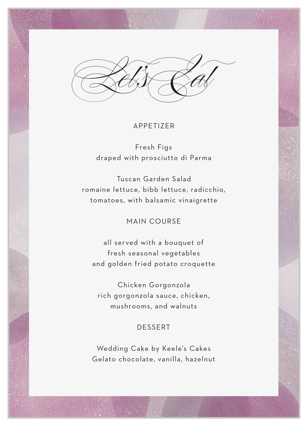 Modern Photo Collage Wedding Menus