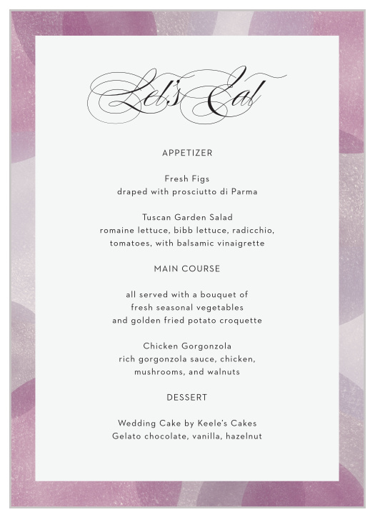 Modern Photo Collage Wedding Menus