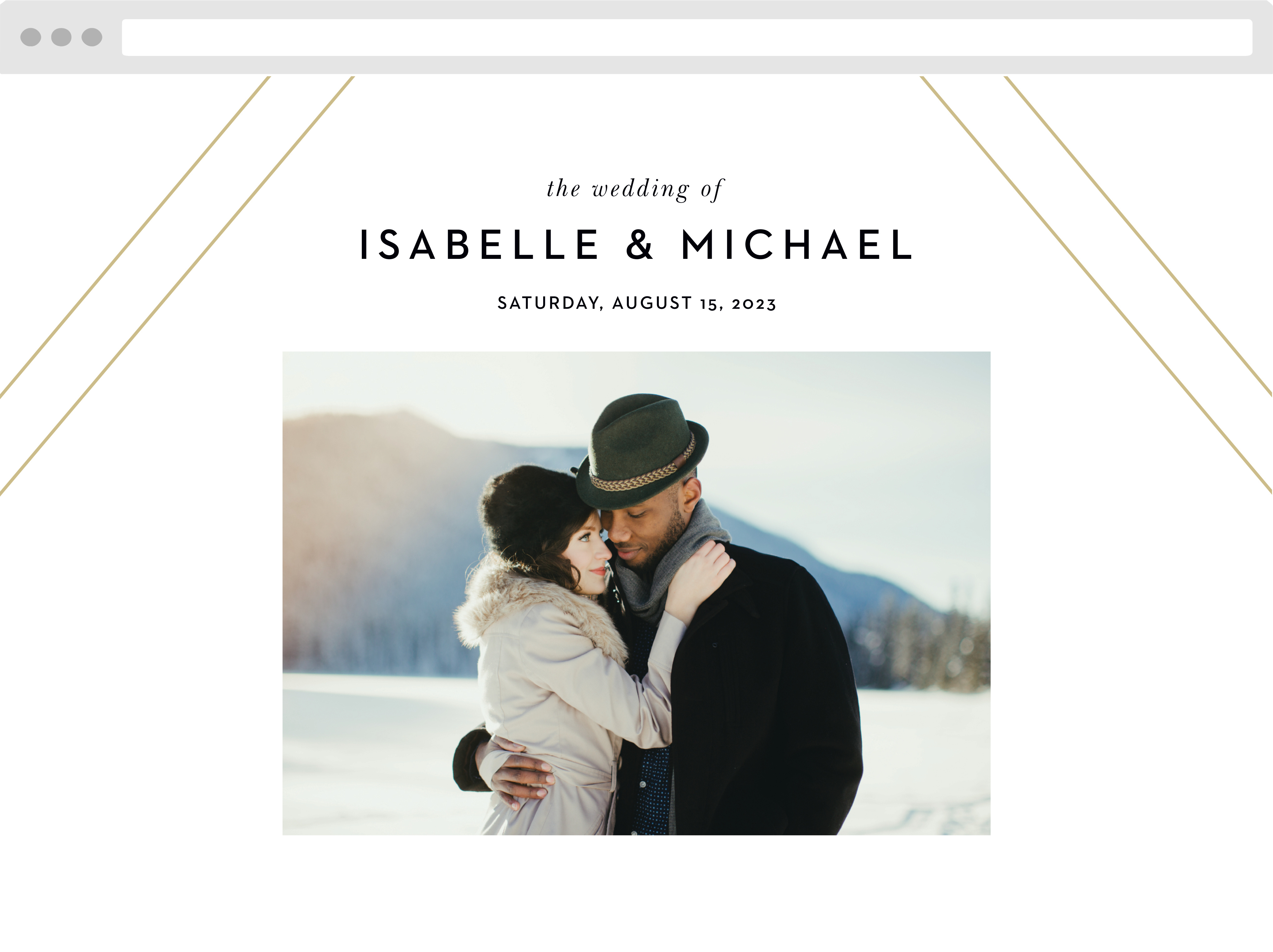Modern Geometry Wedding Website