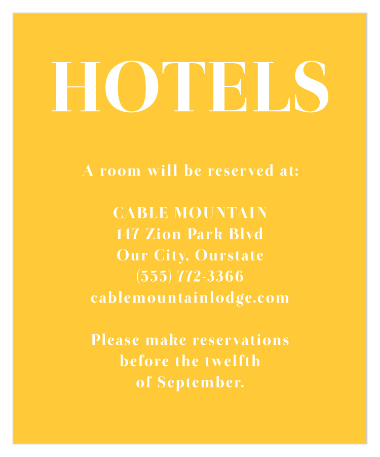 Bold Day Accommodation Cards