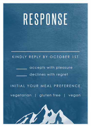 Ski Mountain Bar Mitzvah Response Cards