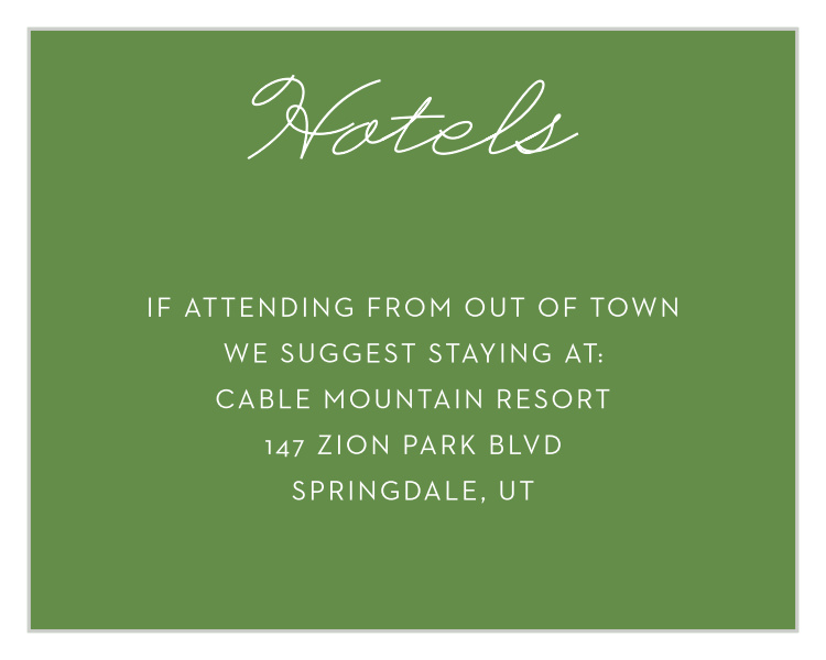 Sports Frenzy Bar Mitzvah Lodging Cards