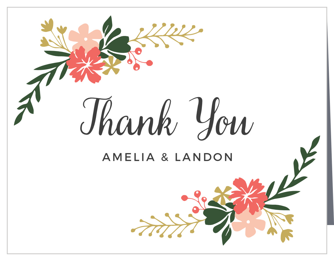 Garden Affair Vow Renewal Thank You Cards
