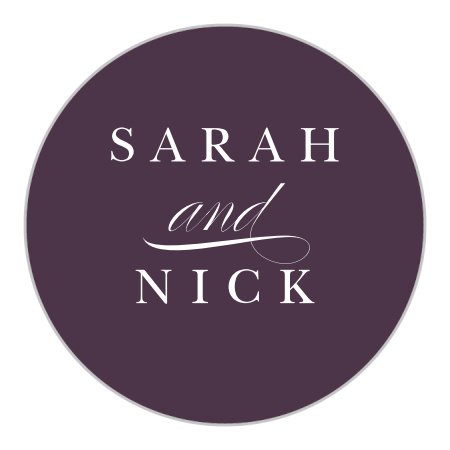 Scripted Love Wedding Stickers