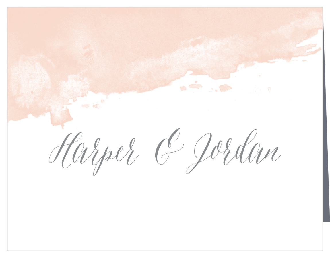 Watercolor Dye Vow Renewal Thank You Cards