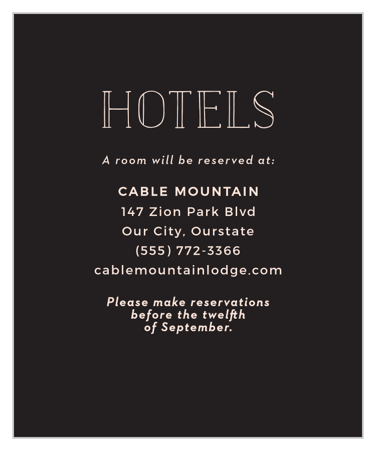 Photographic Love Accommodation Cards
