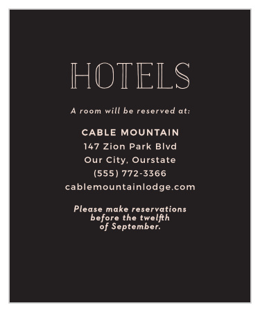 Photographic Love Accommodation Cards