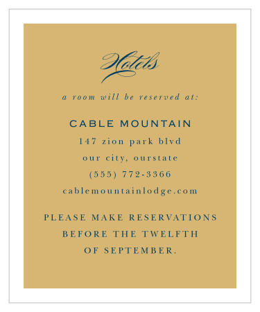 Perfect Frame Accommodation Cards