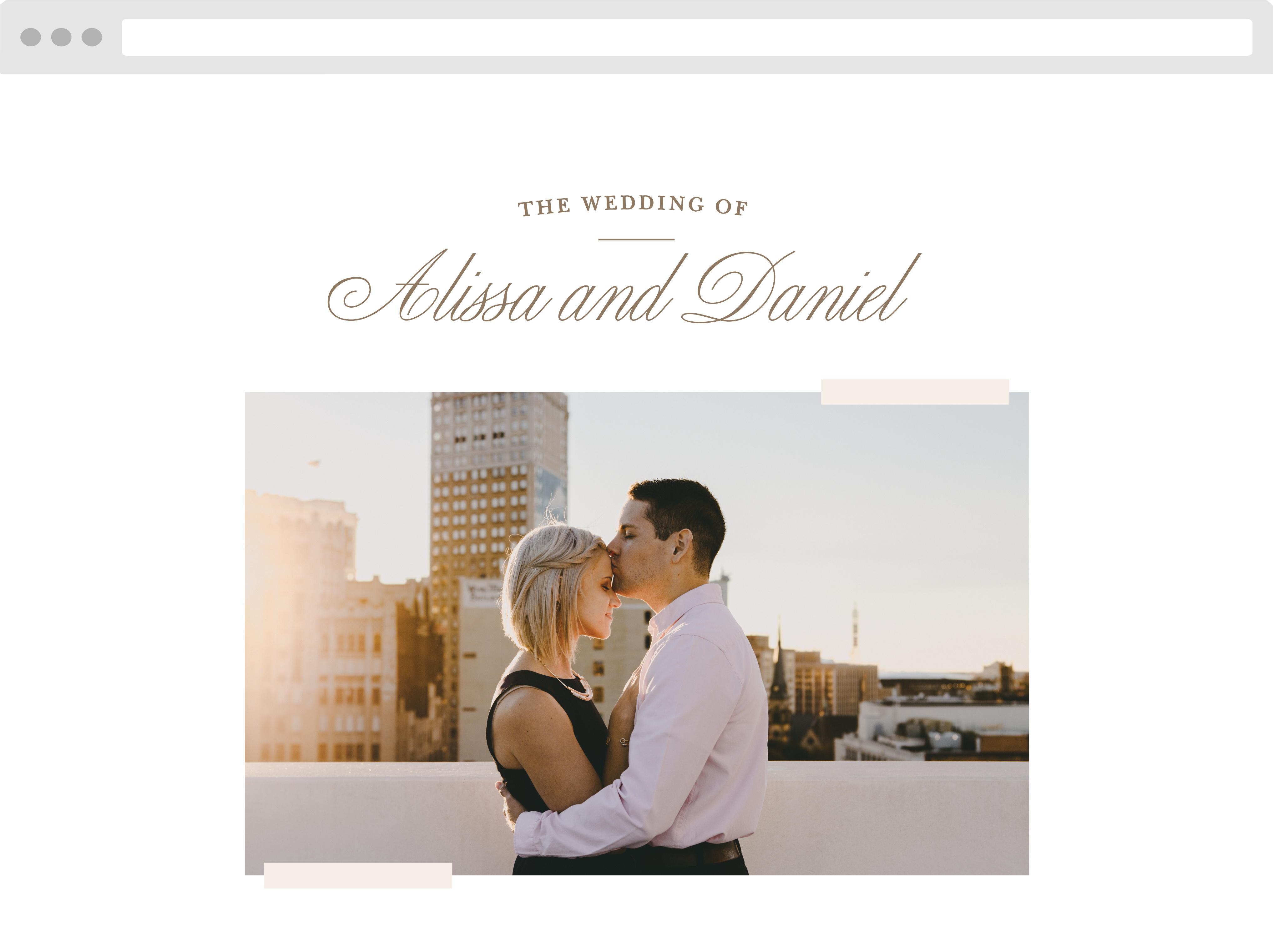 Modern Memories Wedding Website