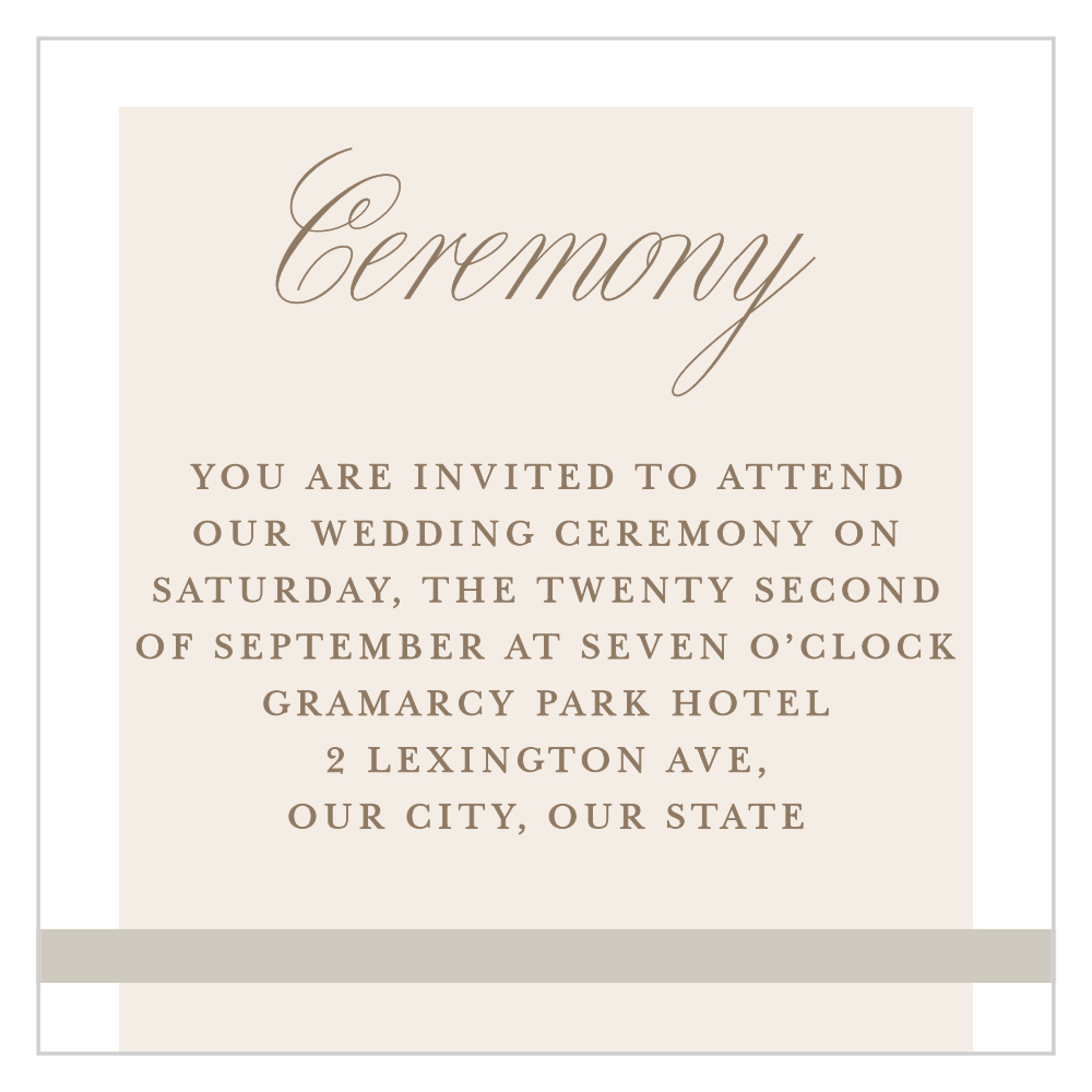 Modern Memories Ceremony Cards