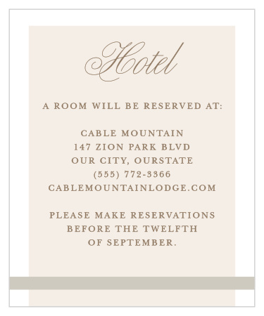 Modern Memories Accommodation Cards