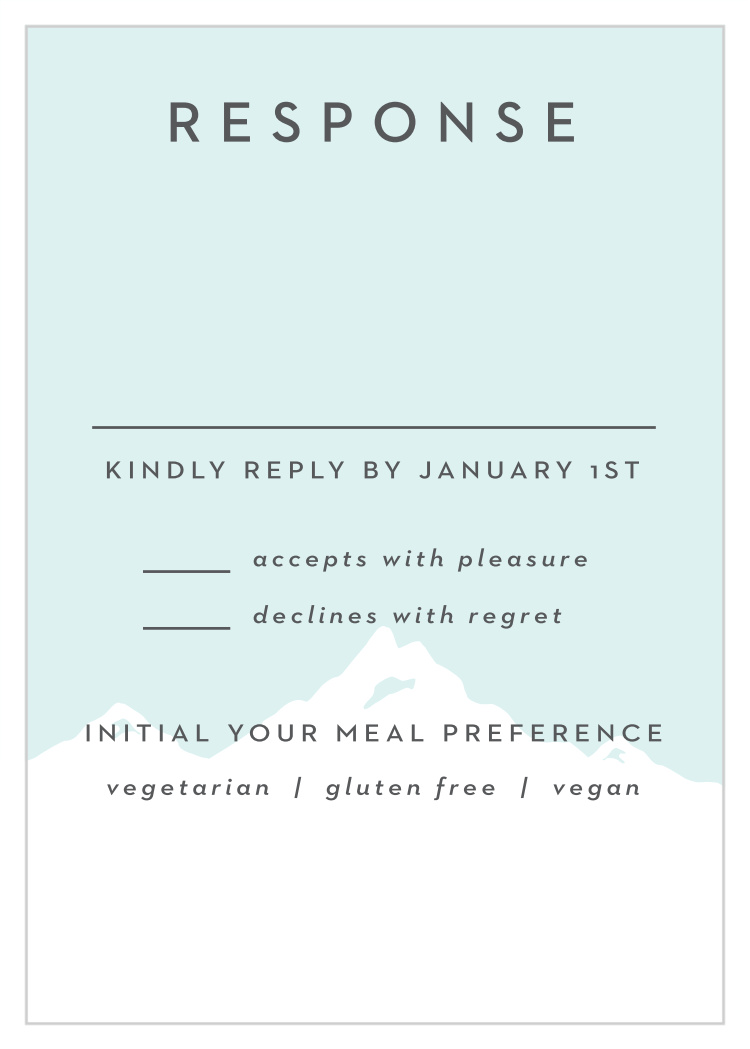 Winter Skiing Bar Mitzvah Response Cards