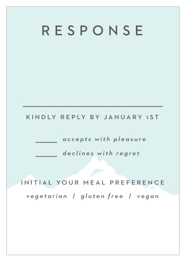 Winter Skiing Bar Mitzvah Response Cards