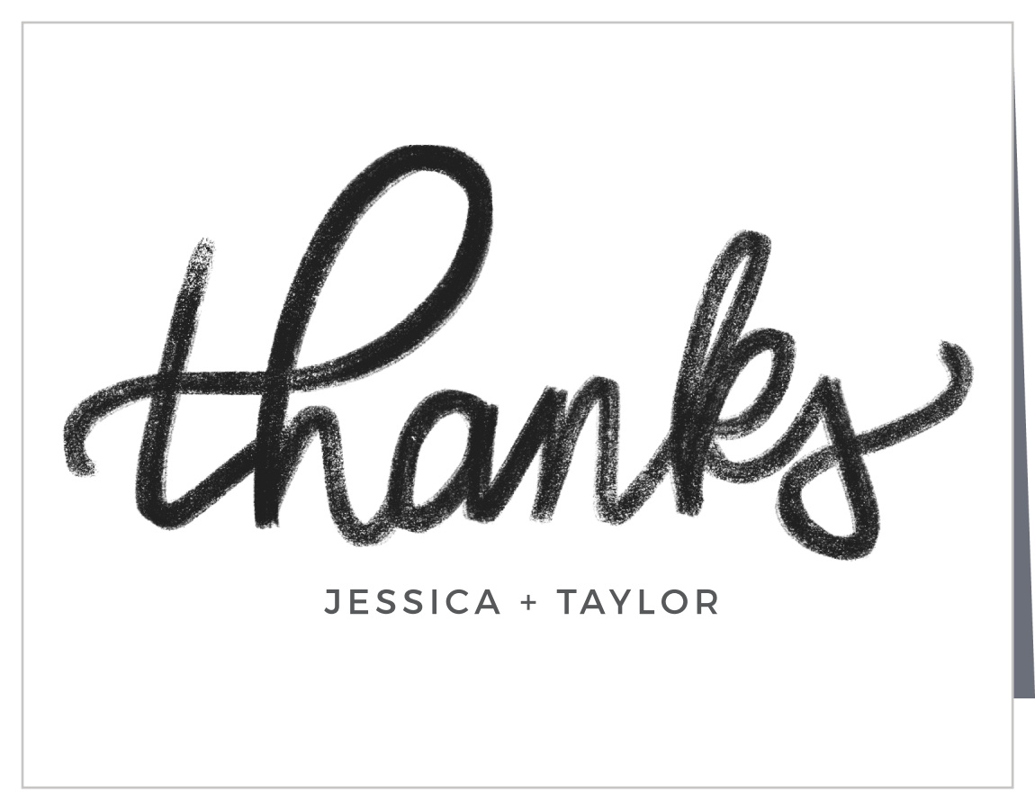 Charming Chalkboard Wedding Thank You Cards