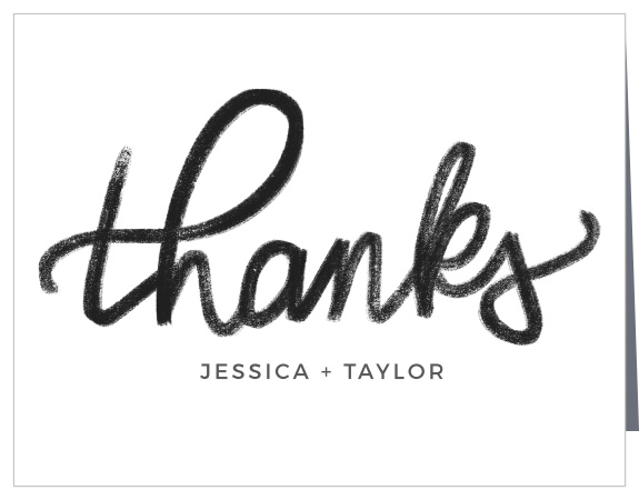 Charming Chalkboard Wedding Thank You Cards