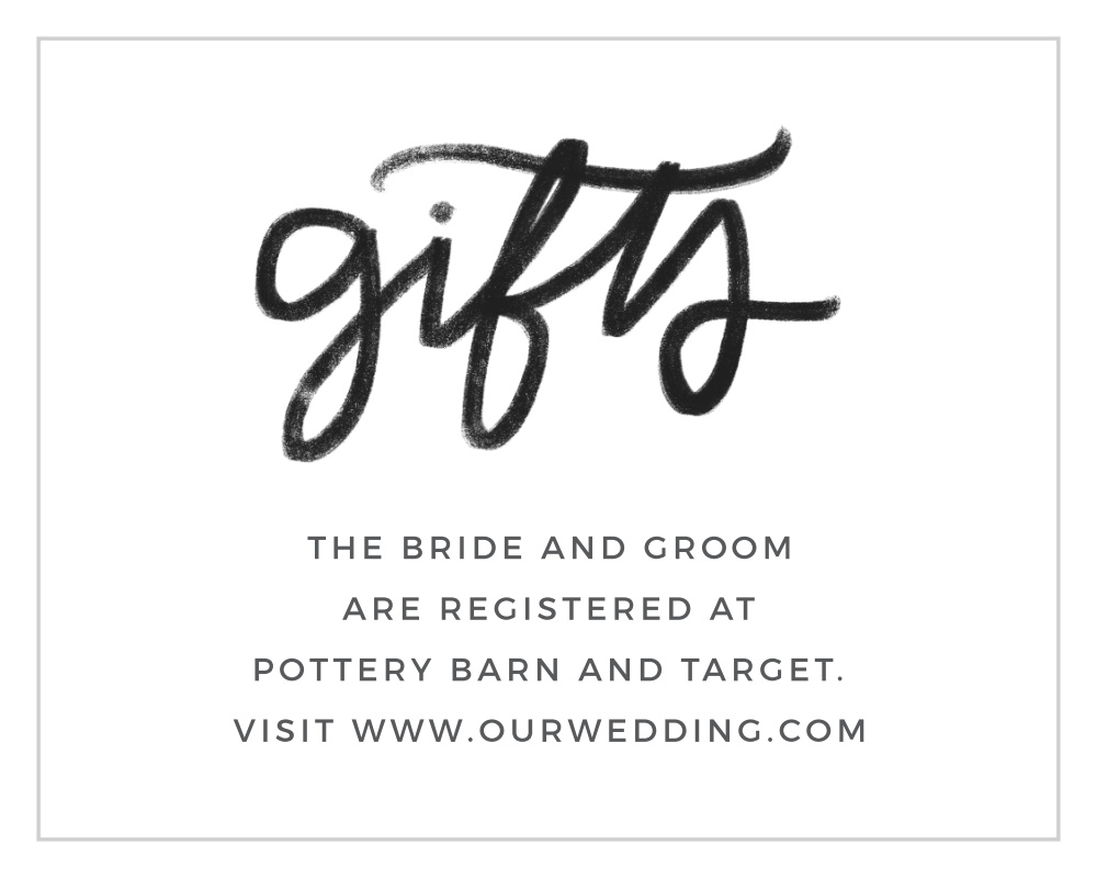 Charming Chalkboard Registry Cards