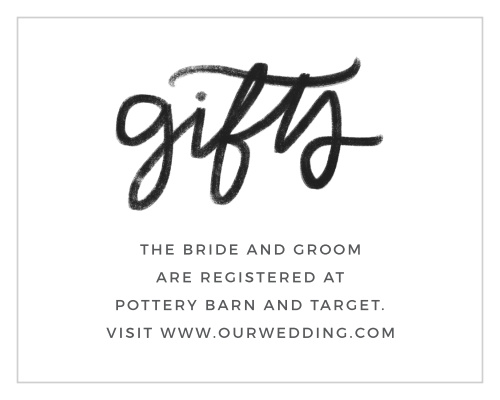 Charming Chalkboard Registry Cards