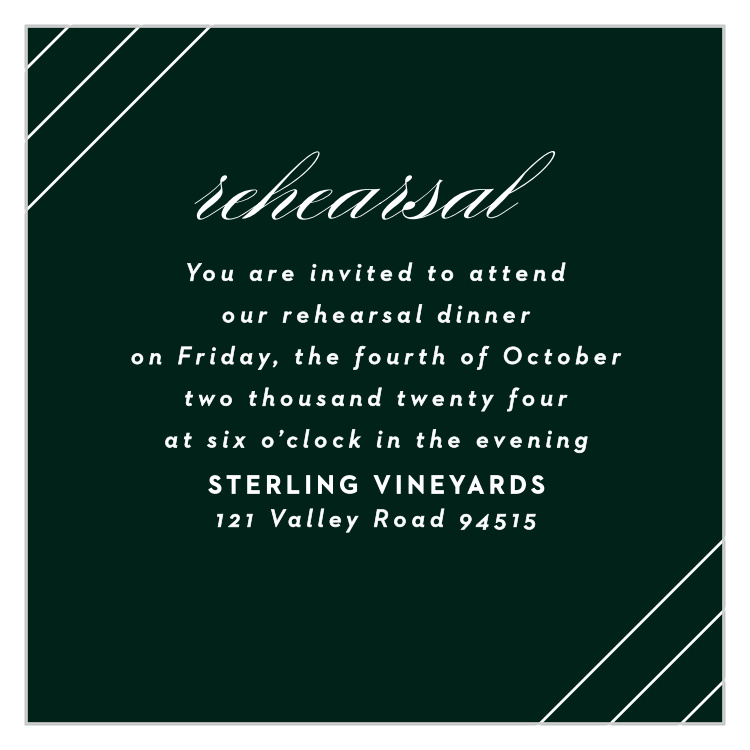 Elegant Union Rehearsal Cards