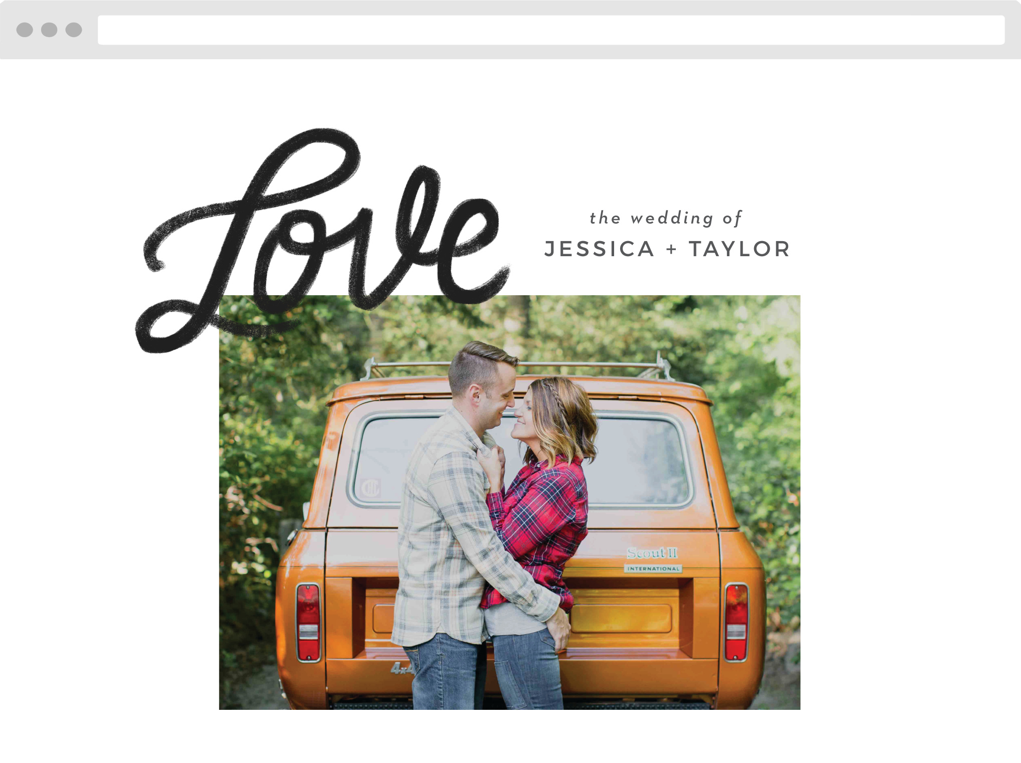 Charming Chalkboard Wedding Website
