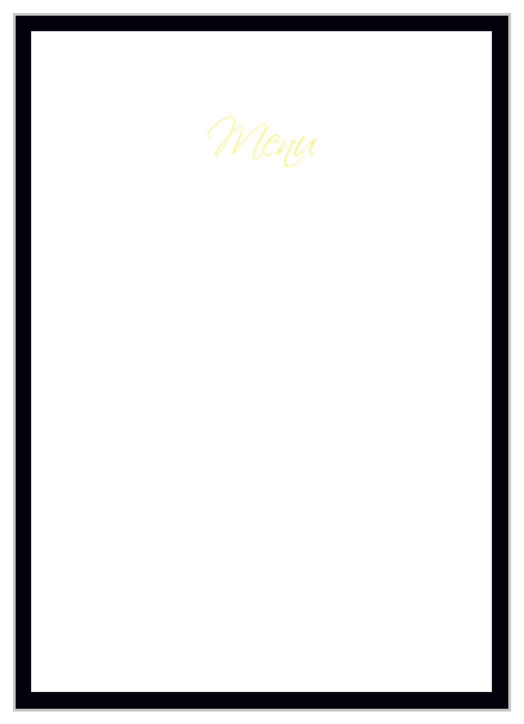 Forever Modern Wedding Menus