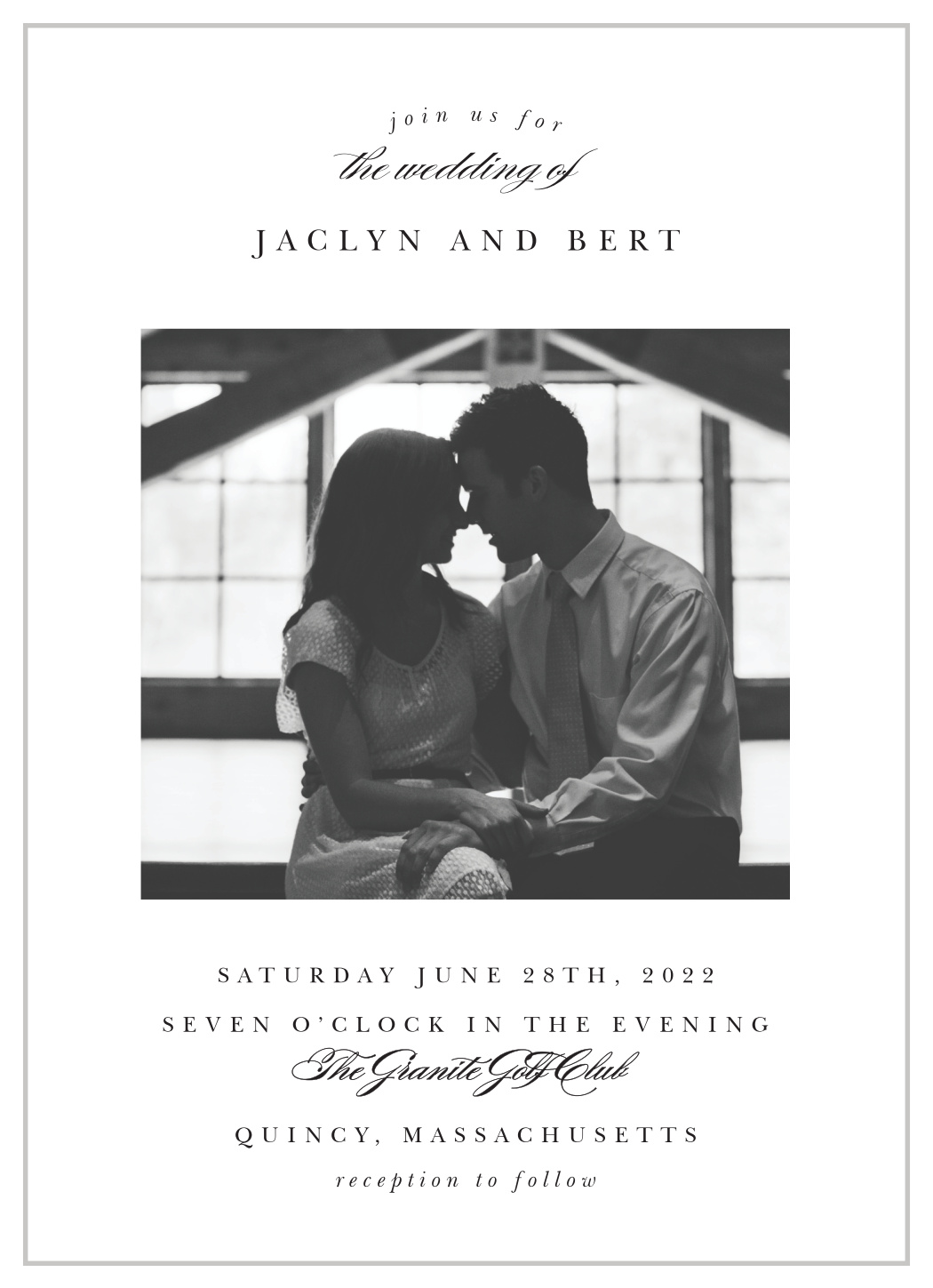 Classic Photo Wedding Invitations