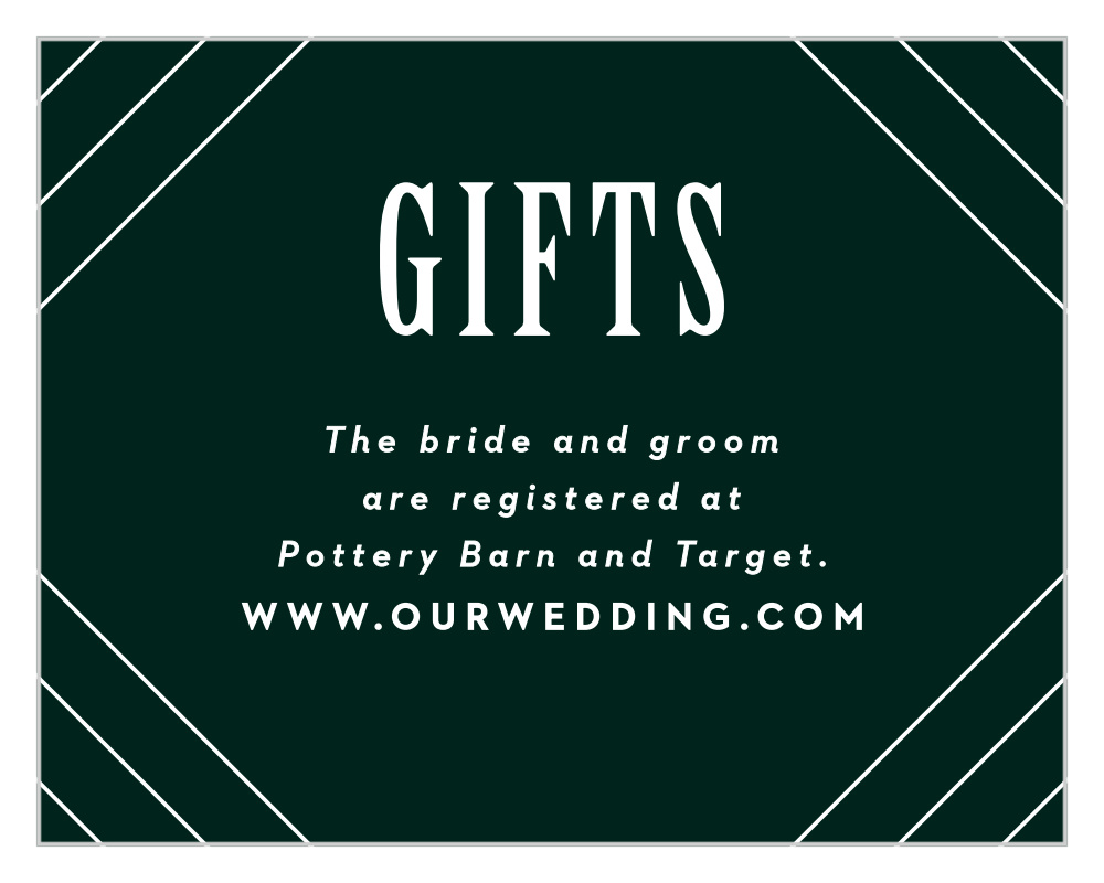 Elegant Union Registry Cards