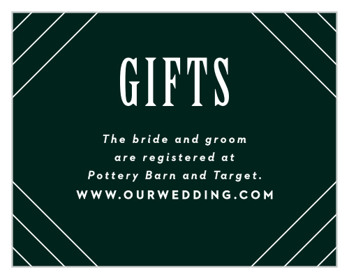 Elegant Union Registry Cards