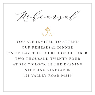 Country Estate Rehearsal Cards