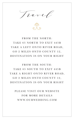 Country Estate Direction Cards