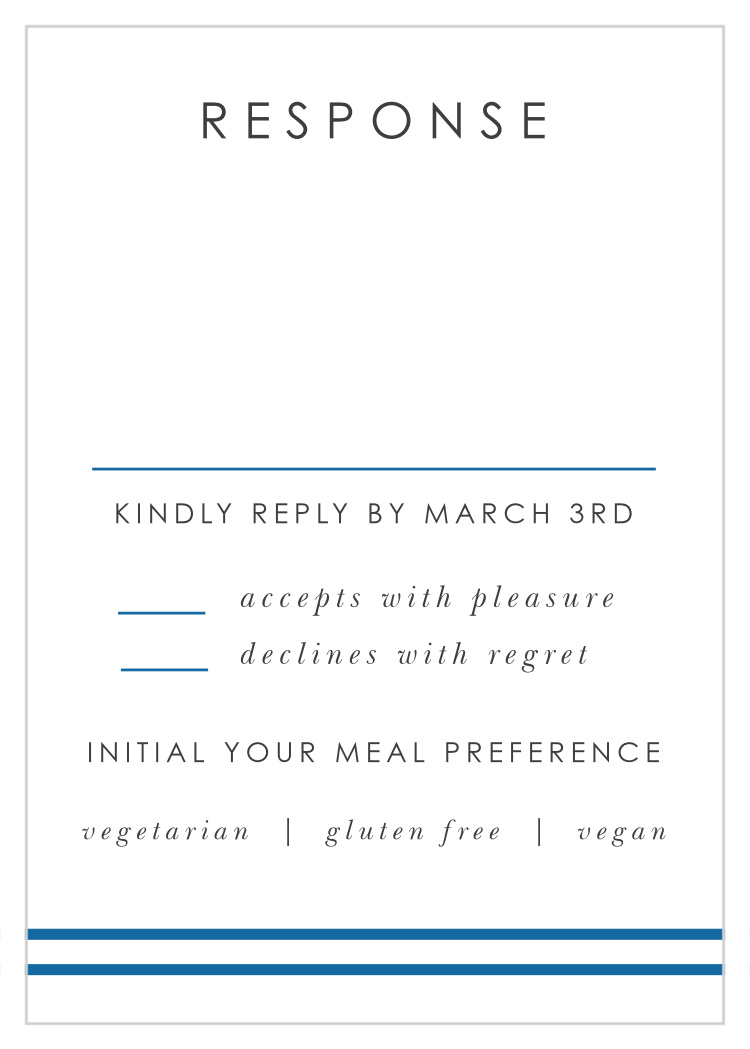 Navy Star Bar Mitzvah Response Cards