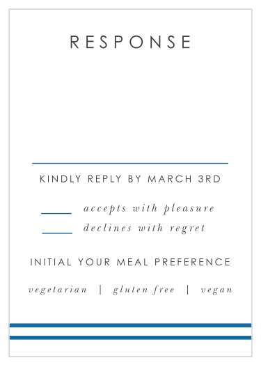 Navy Star Bar Mitzvah Response Cards