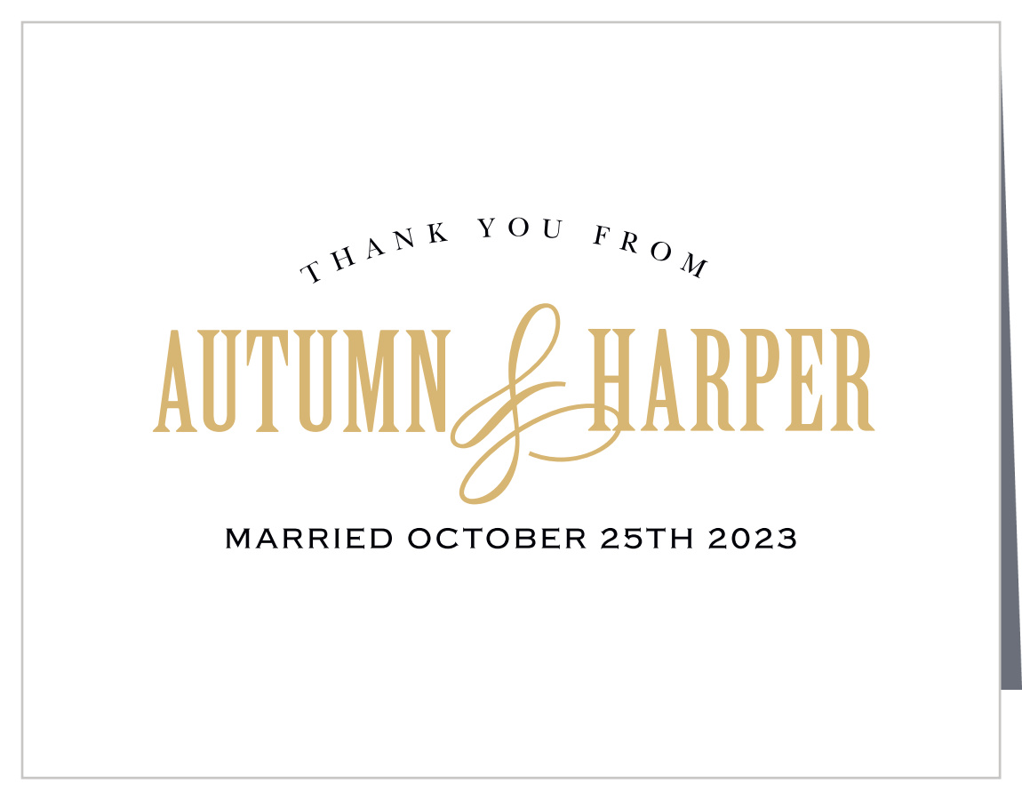 Classy Elegance Vow Renewal Thank You Cards