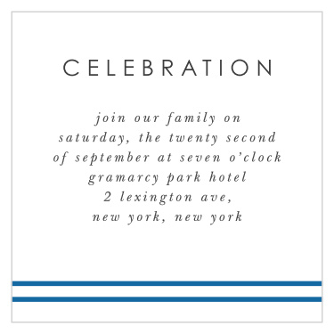 Navy Star Bar Mitzvah Reception Cards
