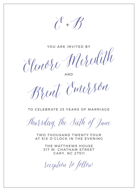 The Rustic Typography Vow Renewal Invitations from Basic Invite are an elegant way to invite friends and family to your special day.