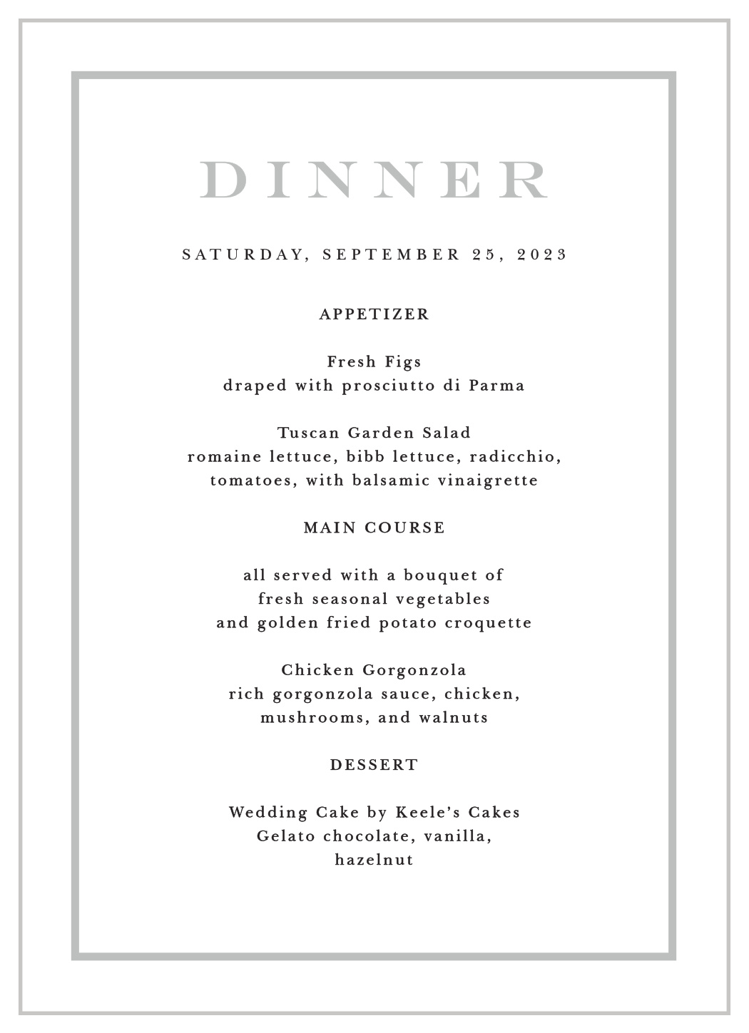 Monogram Square Wedding Menus