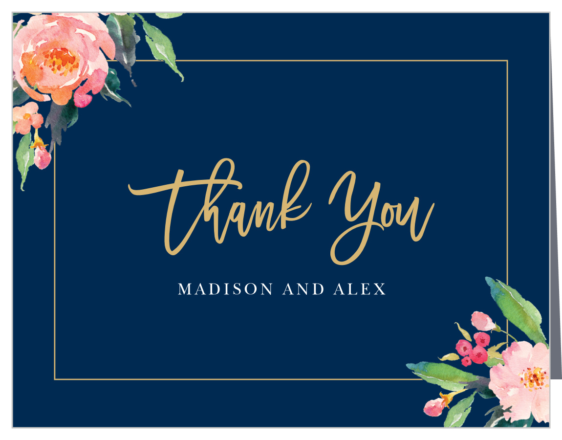 Flourishing Floret Vow Renewal Thank You Cards