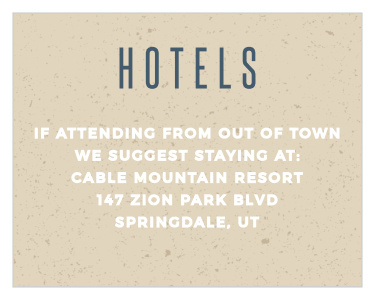 Kraft Laurel Bar Mitzvah Lodging Cards