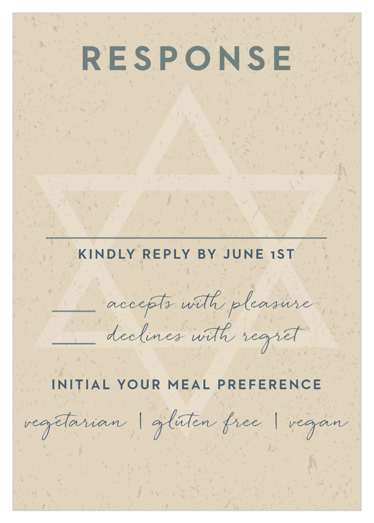 Kraft Star Bar Mitzvah Response Cards