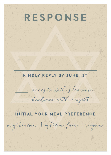 Kraft Star Bar Mitzvah Response Cards