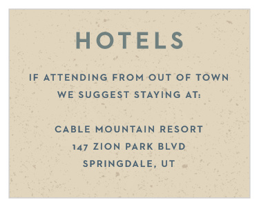Kraft Star Bar Mitzvah Lodging Cards