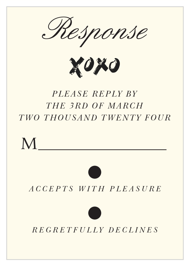 Hugs & Kisses Response Cards